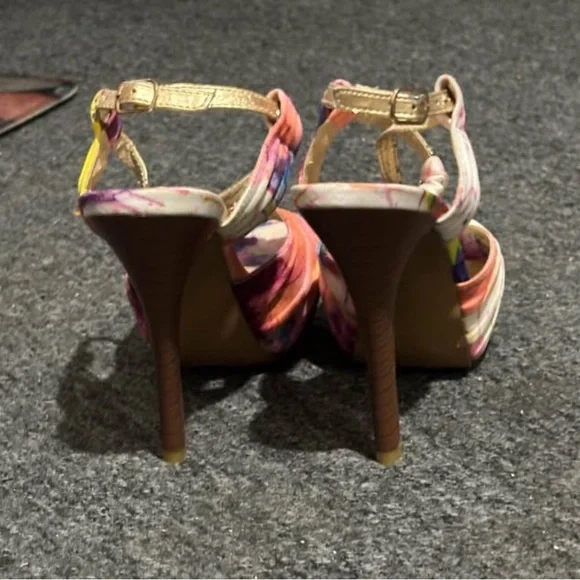 Apt. 9 Pink and Orange Stiletto Heels with Platform - Picture 5 of 6